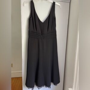 Ann Taylor Black Dress with Lace Trim